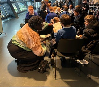 StMarysRCFW's tweet image. Year 5 had a brilliant time at Poetry Together at Aviva Studios. They took part in inspiring workshops led by Matt Goodfellow, Ruth Awolola and Nicola May. A celebration of creativity and confidence. #poetrytogether @AvivaStudios @EmmausCAT