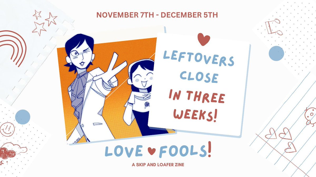 🧡 LEFTOVERS CLOSE IN 3 WEEKS 🧡

There are now three weeks left until the end of our leftovers sale! Grab our available bundles and à la carte merch before they’re gone!

🌸 STORE : lovefoolszine.bigcartel.com