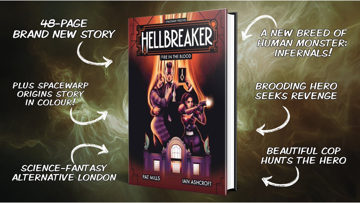 PatMillsComics's tweet photo. I just found out that some people think our Hellbreaker Kickstarter is a reprint! It's 48 pages of a BRAND NEW STORY, Fire in the Blood. The deluxe ed. includes a bonus story by Ian Ashcroft &amp; George McDonald. https://t.co/DecwBUbsF3