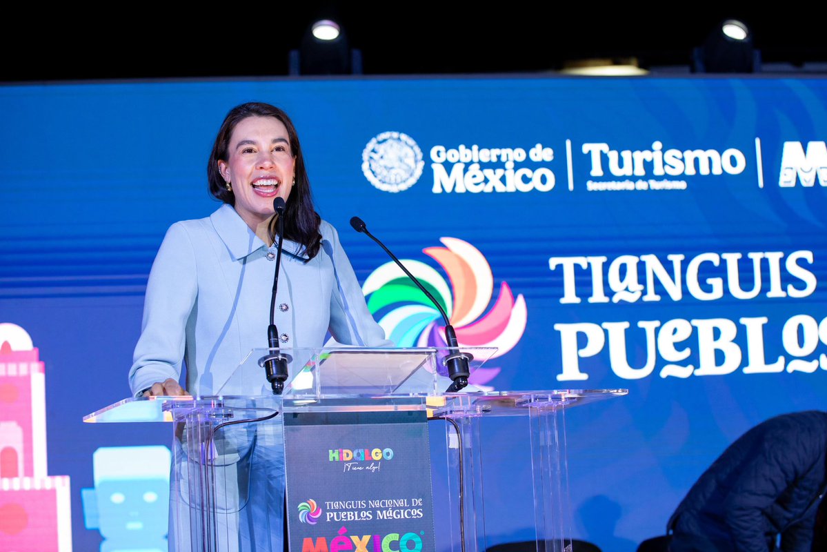 #Comunicado Sectur 📣

“Llenemos a nuestros turistas de magia”: Secretaria de Turismo del Gobierno de México, <a href="/josefinarodzam/">Josefina Rodríguez Zamora</a>, al inaugurar 7a edición del Tianguis Nacional de Pueblos Mágicos 2025. 🎉🎊🥳

En Real del Monte, La titular de <a href="/SECTUR_mx/">SECTUR México</a> y el Gobernador de Hidalgo,