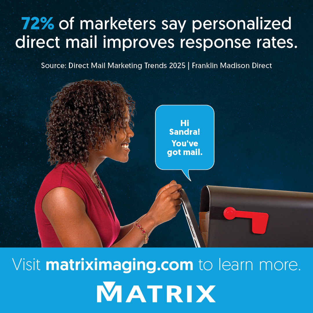 Matrix_1maging's tweet photo. What’s the secret to higher response rates?
For 72% of marketers, it’s personalized direct mail.
Let Matrix help you build targeted campaigns that break through digital fatigue and drive action.
#MatrixImagingSolutions #MatrixInsights #CustomerEngagement #DirectMailStrategy https://t.co/I1X7pKEqDe