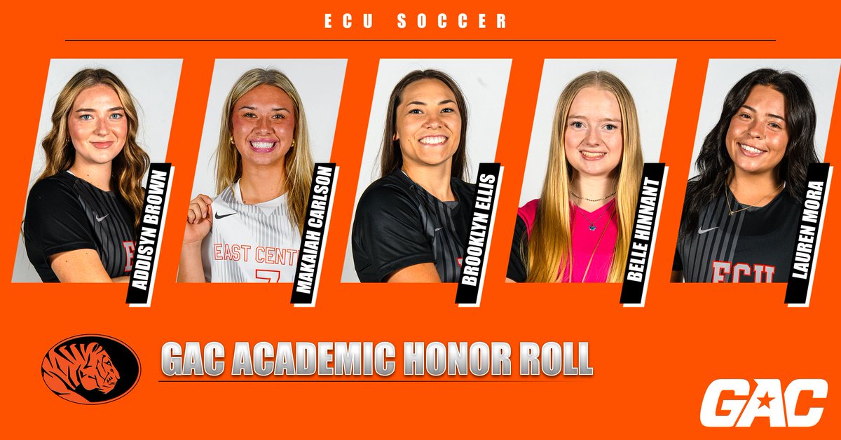 Shoutout to the 8⃣ ECU soccer student-athletes who earned All-GAC and Academic Honor Roll recognition this season! 👏📚🐅

📰 ecutigers.com/news/2025/11/1…

#GoTigers