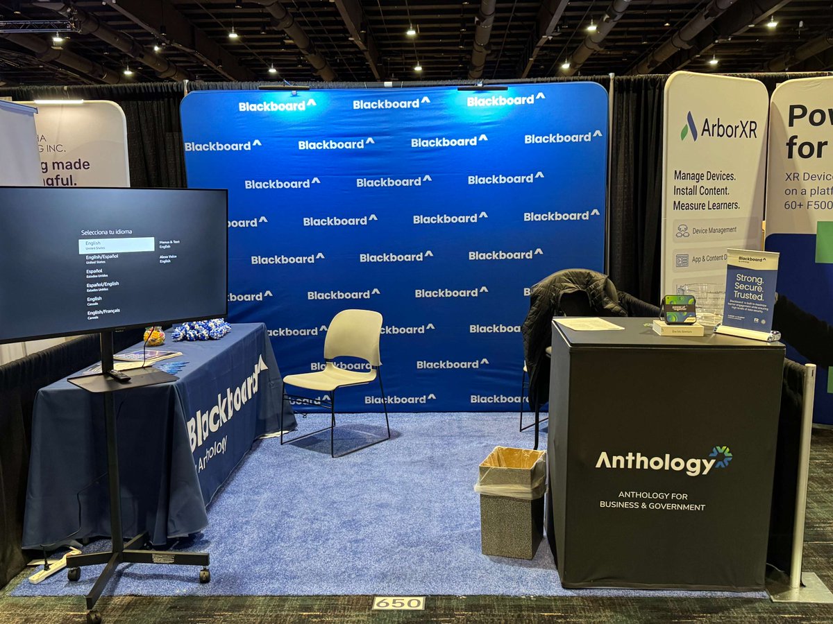 Blackboard's tweet image. What an inspiring few days at #DevLearn 2025! 

We loved connecting with L&amp;amp;D leaders, designers &amp;amp; innovators to explore the latest in learning tech and strategy. Thanks to all who stopped by—your insights were invaluable!
Here’s to advancing learning through innovation.