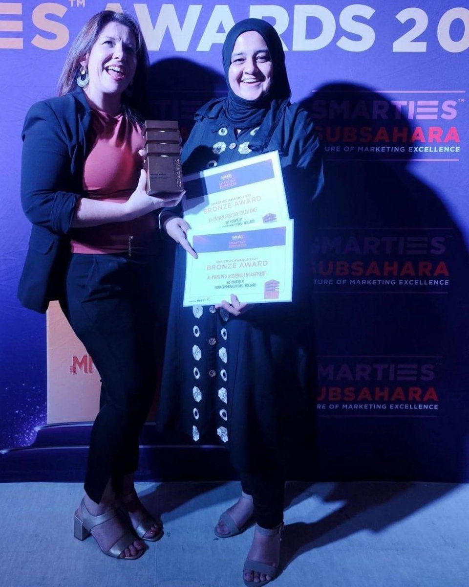 FlowComms's tweet image. We won two awards at the 2025 Smarties Sub-Saharan Africa Awards for innovation and creativity with real business impact. Honoured to be celebrated among Africa&apos;s best!

Read more: brnw.ch/21wXuQy

📸 Flow

#FlowCommunications #Smarties2025