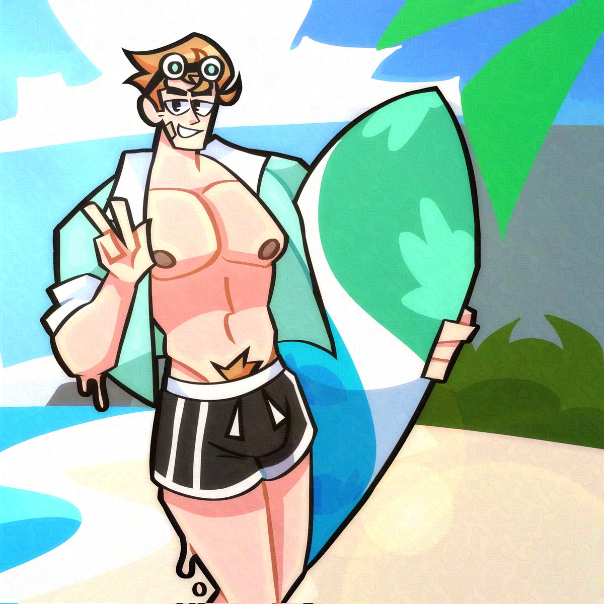 KoffinKrypt's tweet image. I don&apos;t think ive ever drawn him without a member of his polycule so time to fix that