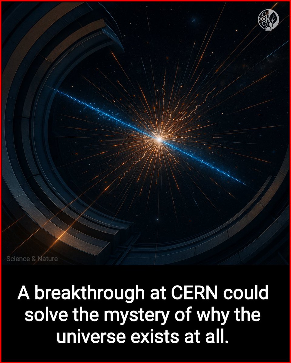 ScienceIsNew's tweet photo. Today marks a milestone in our understanding of the Universe. Scientists at CERN — working with the LHCb Experiment — have, for the first time ever, observed an asymmetry in how matter and antimatter behave in baryons (particles made of three quarks). Specifically, they measured a 2.45% difference in decay behaviour between the baryon known as the “beauty-lambda” and its antimatter partner — a result that stands at 5.2 σ significance.

🧬 Why this matters
In the seconds after the Big Bang, matter and antimatter should have been created in equal amounts — which would mean they’d annihilate one another, leaving nothing behind. Yet here we are. This new result is a major piece of the puzzle: it shows that even baryons (the kind that build everything we see) betray perfect symmetry. That matters.

🔍 But it doesn’t answer everything yet
This discovery doesn’t fully explain why matter dominates over antimatter — the effect seen is still far too small to account for the entire imbalance. It does open new doors for physics beyond the current standard theory. It means we’re on the right track, but there’s more to uncover. 

✨ In simple terms
Imagine flipping a perfectly fair coin billions of times and finding just a tiny, repeating bias toward heads — enough that, over time, heads dominate the outcome. That’s kind of what physicists have found in particle decays: a tiny but real bias toward matter. And that tiny bit might just help explain why you are here typing this and not… nothing.

📣 What’s next:
The quest continues. Researchers will push for more precise measurements, look for other kinds of CP (charge-parity) violations, and search for signs of physics beyond our current models. The Universe is offering up clues — and we’re listening.

Journal Reference: LHCb Collaboration. Observation of charge–parity symmetry breaking in baryon decays. Nature 643, 1223–1228 (2025). DOI: 10.1038/s41586-025-09119-3

#CERN #MatterAntimatter #LHCb #ParticlePhysics #WhyWeExist #CosmicMystery #ScienceBreakthrough
