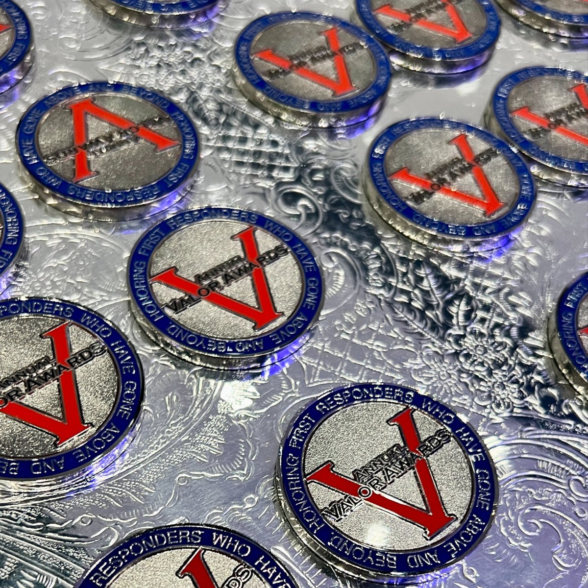 Presented with honor, ceremonial Valor coins hold deep meaning. Each year at the Valor Awards, we also share these  coins with the families of fallen First Responders as a symbol of gratitude, remembrance, and the lasting impact their loved one made on our community. 💙
