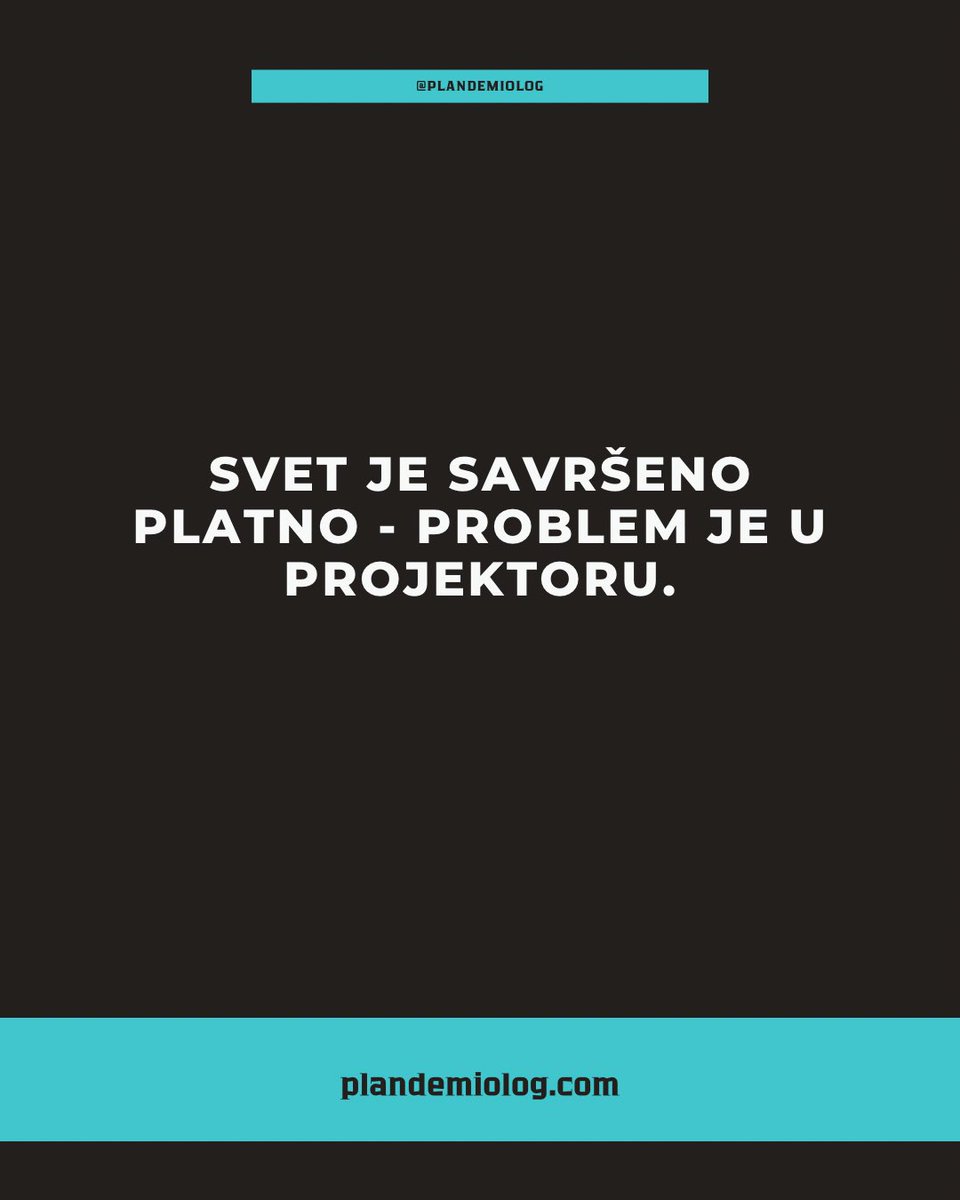 plandemiologX's tweet image. Svet je savršeno platno - problem je u projektoru.
#plandemiolog #plandemix #agenda2030