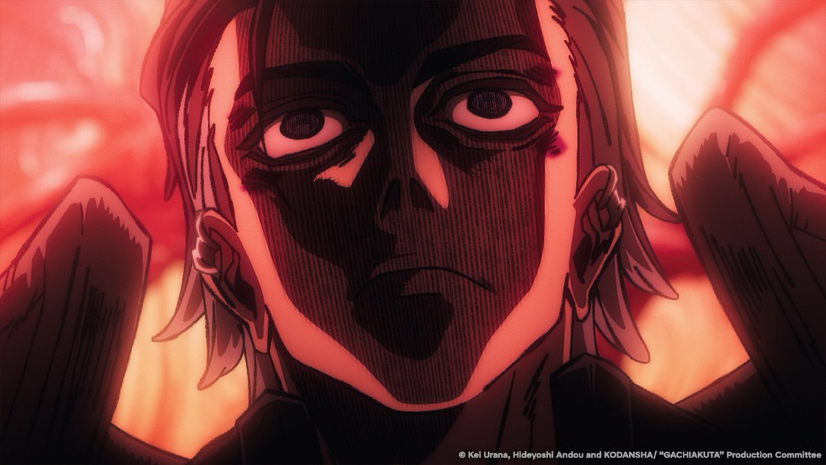 Crunchyroll_BR_'s tweet image. Literalmente a gente aguardando ansiosamente o próximo episódio de Gachiakuta 😬