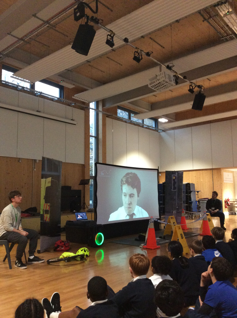 ECFSprimary's tweet image. This week, Years 5 and 6 were treated to a road safety assembly from Theriotact.