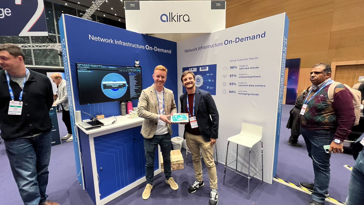 alkiranet's tweet image. The energy at #GartnerSym Barcelona spoke for itself, IT leaders are embracing a new era where network provisioning shifts from months to minutes. 

Thank you for inspiring conversations at the Alkira booth. 

Ready to see what’s next at IOCS?

#NetworkInfrastructure #MultiCloud