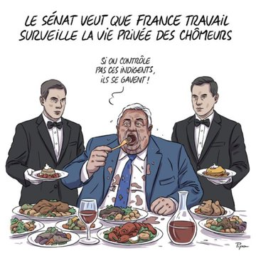 Gérard Larcher dit que la France Insoumise divise les gens. 
Ah ouais ? C'est pourtant lui et la classe bourgeoise qui font sécession dans ce pays. 
La Sénat et ses amis ne souffrent jamais de la politique d'austérité qu'ils s'efforcent de nous imposer.