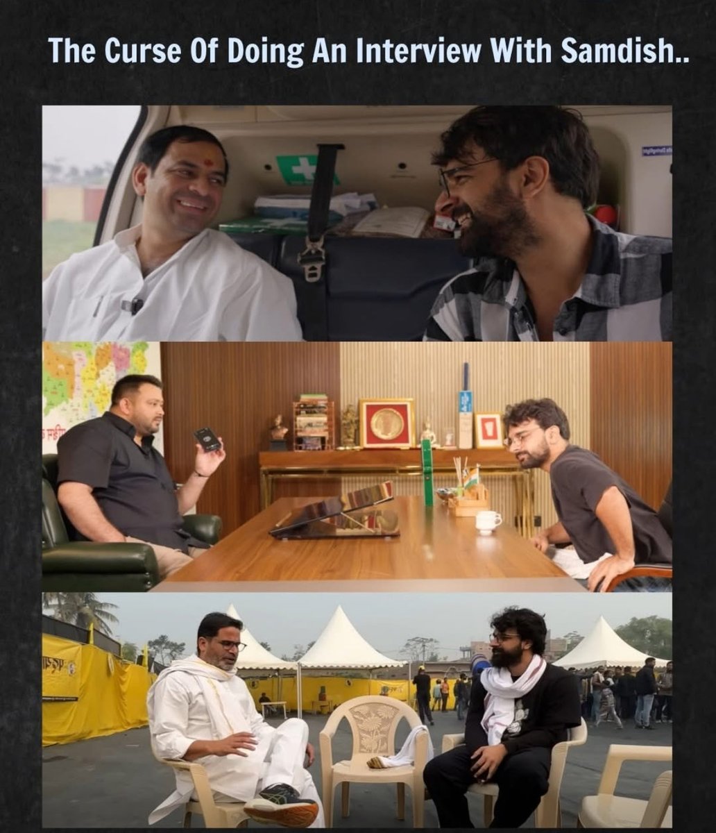 govindhersal97's tweet photo. Dear opposition stop giving interview to this man @Samdish first channi,then baghel then tejasvi @INCIndia @RJDforIndia https://t.co/NfdNihKz5J