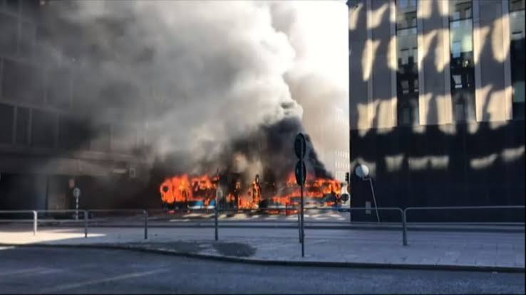🚨Breaking: Several people have died and several have been injured after a bus rammed into a bus station in central Stockholm, Sweden. The bus driver was arrested, and the case was initiated as aggravated manslaughter.