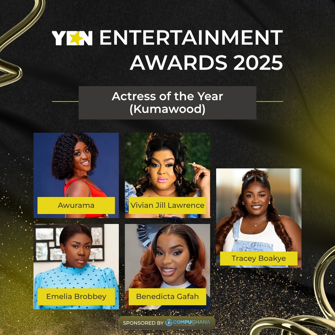 They’ve entertained us, inspired us, and kept Kumawood alive with unforgettable performances! 🎬🔥

Now it’s your turn to support them! Vote for your favourite nominee in the Actress of the Year (Kumawood) category before polls close on November 21st 🗳️✨

Vivian Jill Lawrence,