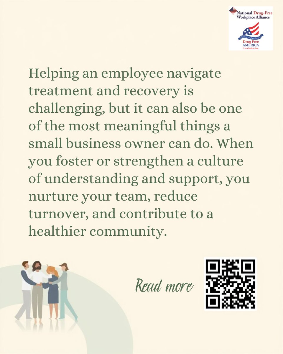 DrugFreeAmerica's tweet image. Every team member deserves support - not just when things go well, but especially when they’re facing substance use treatment and recovery.

ndwa.org/news/supportin…

#NDWA #recoveryispossible #recoveryreadyworkplace
