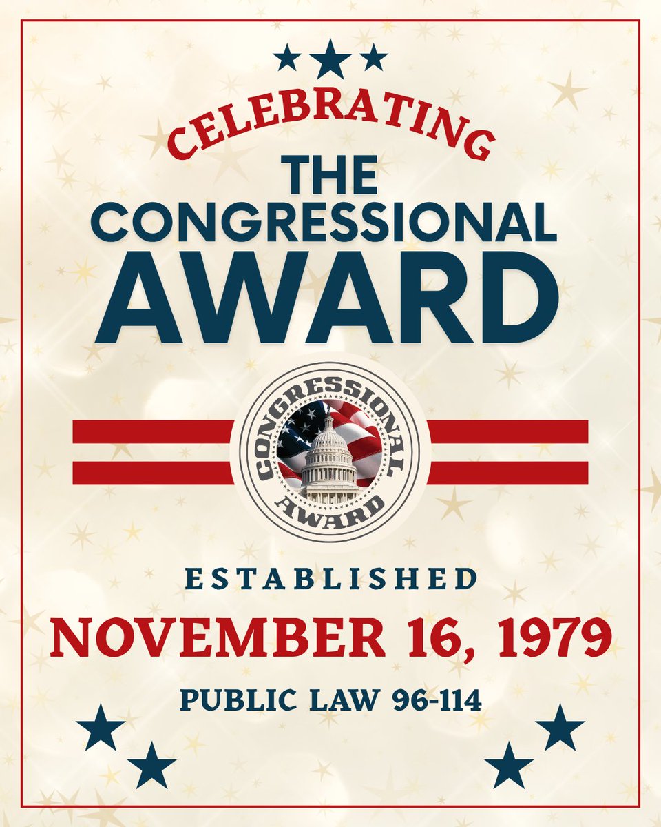 For 46 years, the Congressional Award has encouraged service, growth, and success among America’s youth.

⭐️ Over 37,000 young people have taken the challenge
⭐️ More than 114,000 medals and certificates earned
⭐️ Over 1.5 million voluntary public service hours logged

I’m a