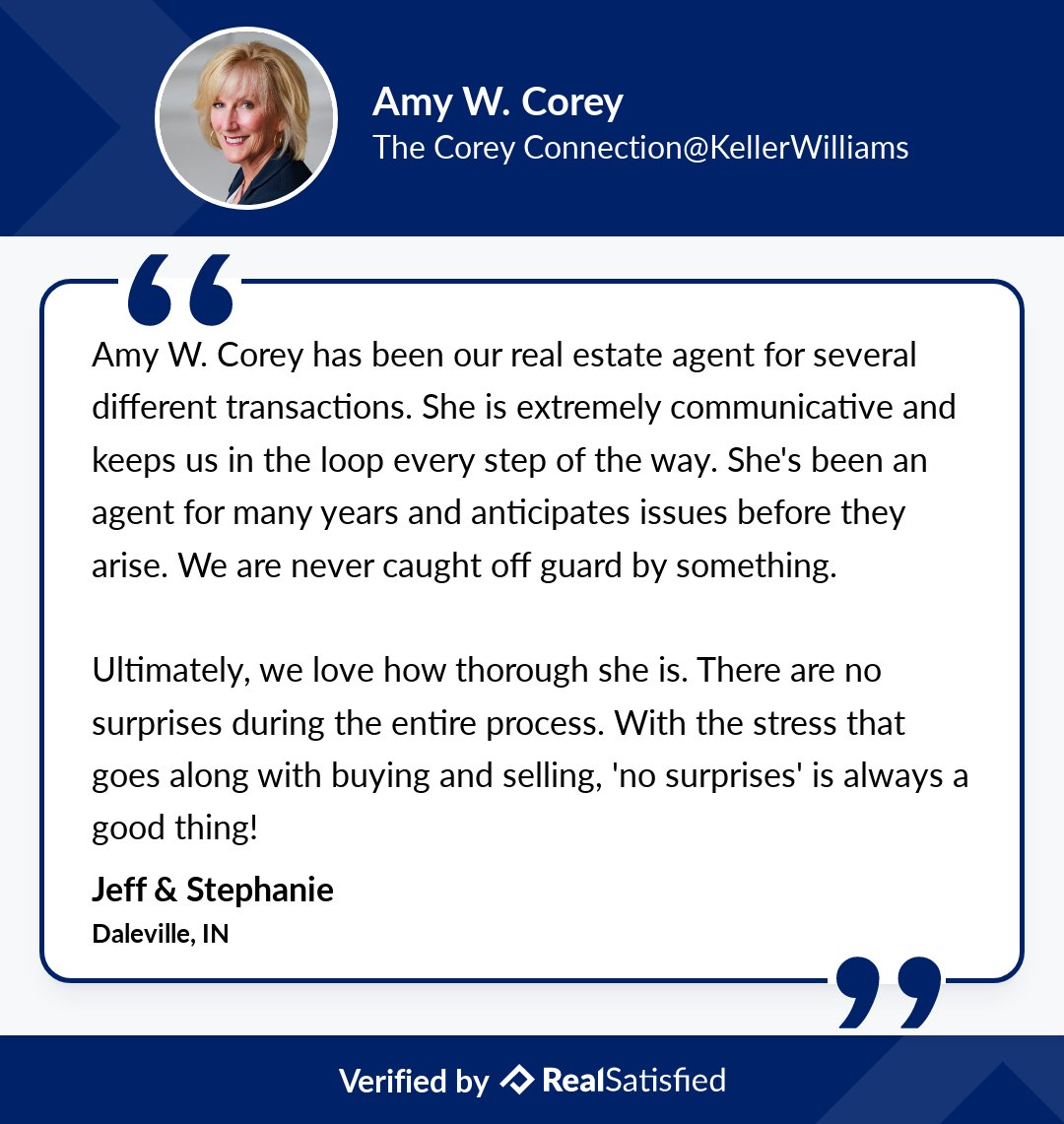 AmyWCorey's tweet image. Who doesn't get excited about a happy client sharing their happiness? realsatisfied.com/Amy-W-Corey via @realsatisfied