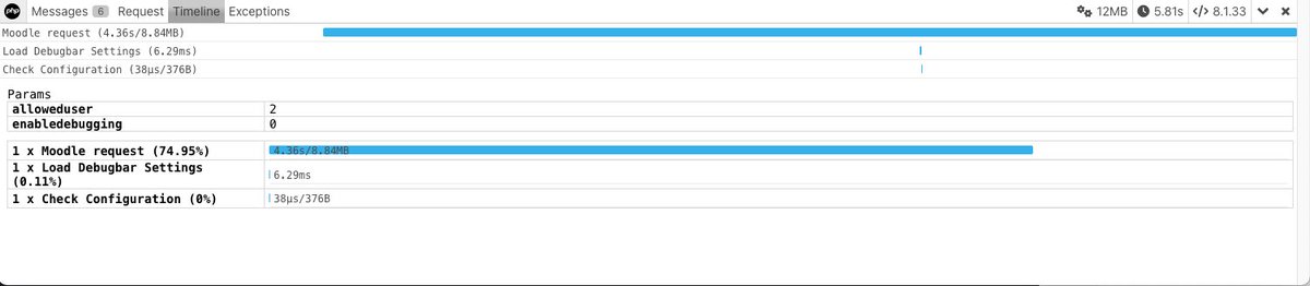 d8devscom's tweet image. Spent my hobby hours:  “Debugbar” for Moodle devs. 

Log timelines, profile requests, and keep it Composer-friendly (vendor folder included for out-of-the-box setups). Ideas for better config hooks? Drop me an issue or MR.
Repo: github.com/kzorluoglu/moo…
#Moodle #PHP #debugbar