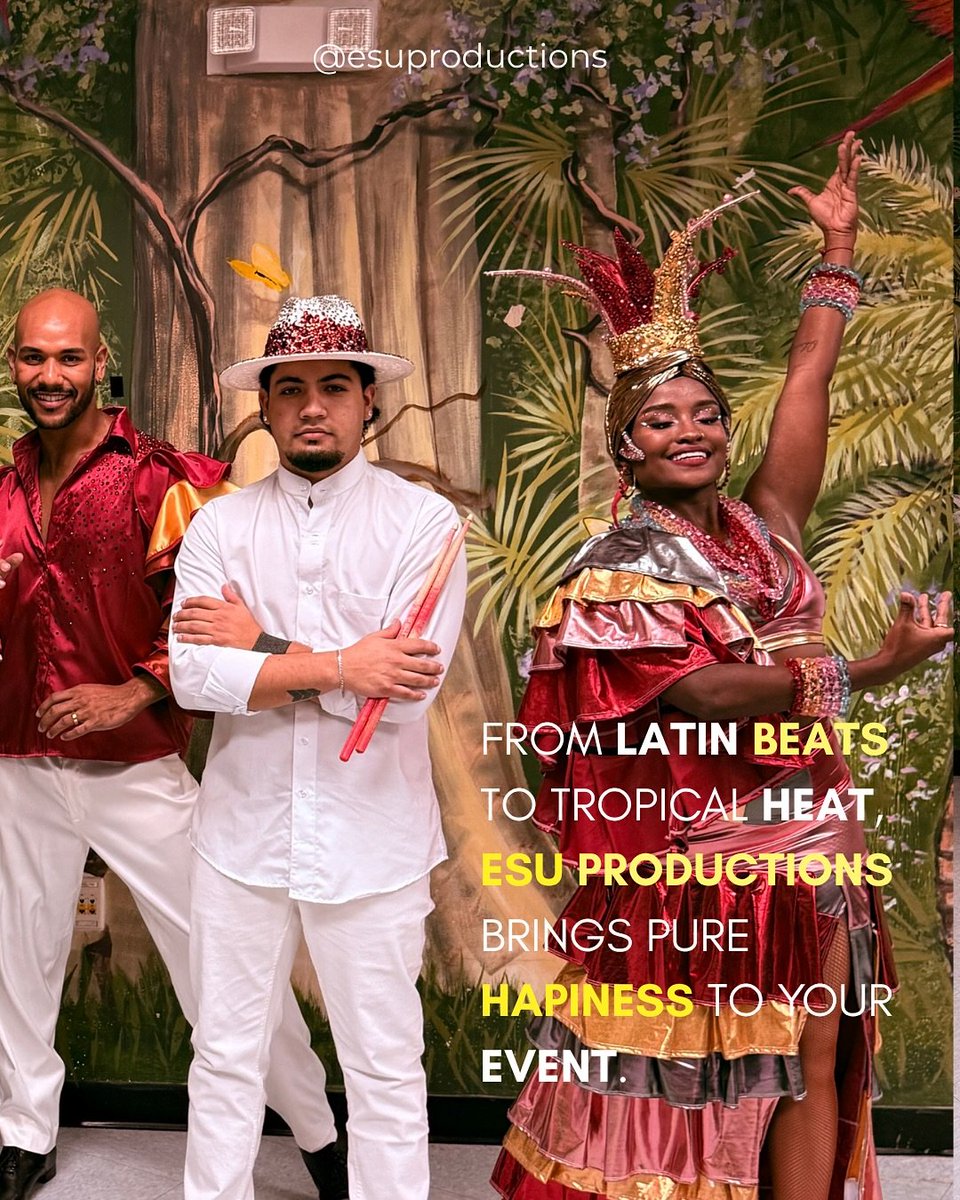 EsuArts's tweet photo. Feel the heat, the rhythm, and the passion!

@EsuArts, brings the fire of Latin culture to life!

With vibrant colors, powerful music, and performances that make every moment unforgettable.

#latino #artsperformance #orlandofl #Dance #LuxuryLifestyle #EventProfs #USA https://t.co/sjuto95CBL