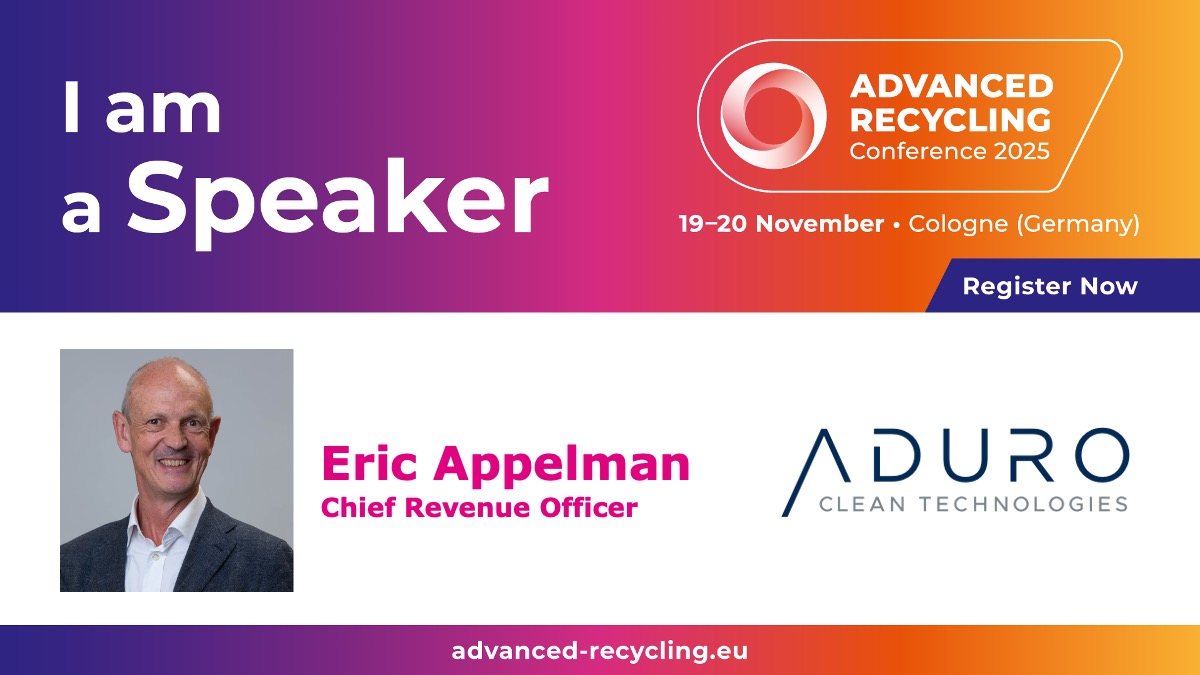 AduroCleanTech's tweet image. Our CRO Eric Appelman will speak at the #AdvancedRecyclingConference 2025. His talk, “Making the most out of plastic waste” is Nov 20 @ 14:10. We will be on site at Booth 24 ready to discuss the future of advanced recycling and sustainable materials. 🔗advanced-recycling.eu