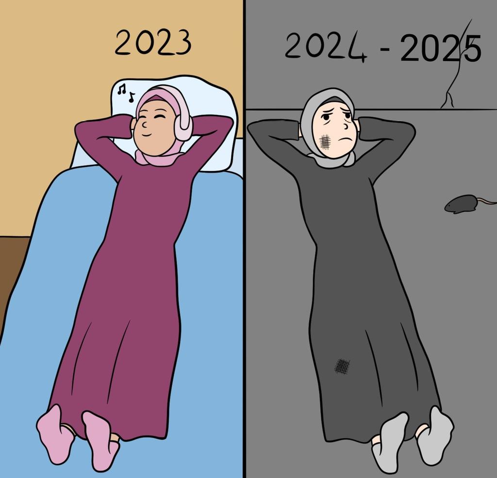 Nermeenalswaisi's tweet photo. No food. No warmth. No mercy. 
We’re dying in Gaza’s tents. 
If you see this, pass it on. Just a dot. . 💔
https://t.co/2joFUxl0rv https://t.co/lTCjX1p94s