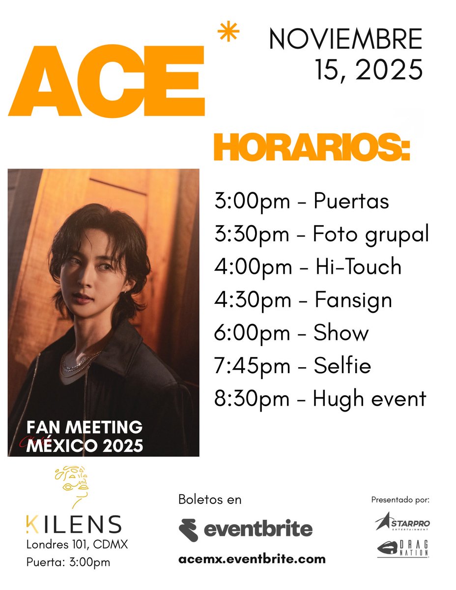 HORARIOS 🏗️ <a href="/ace/">Aldryn Estacio</a>.vav FANMEETING 

Guardarropa disponible en @kilensmex