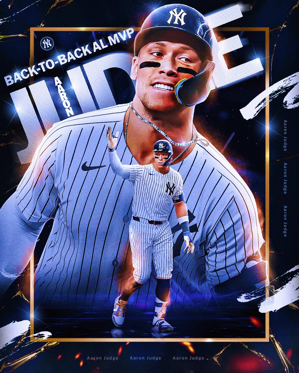 Aaron Judge is the first Yankee to win consecutive MVPs since Roger Maris (1960-61) 💪