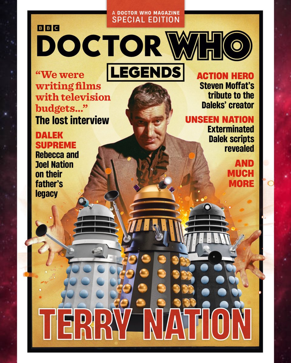 DWMtweets's tweet image. ❓Have you picked up Doctor Who: Legends yet? 

⭐️The all new DWM Special Edition begins a brand-new series….

💥 “Terry Nation is the first member of what is essentially DWM’s hall of fame,” says Editor Marcus Hearn. 

Get it here: doctorwhomagazine.com/specials/docto… 

#dwm #dwmtweets