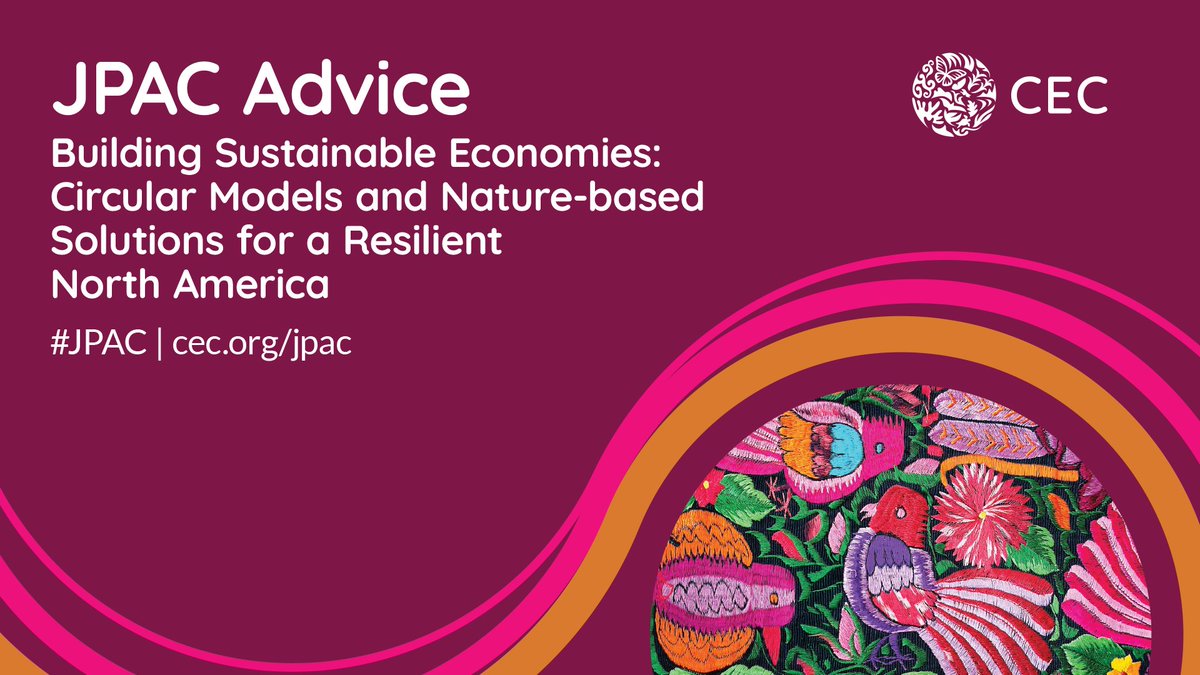 CECweb's tweet image. 📢🌎 The Joint Public Advisory Committee’s (#JPAC) announces recommendations from 🌄Reaching Horizon 2030 and on Building Sustainable Economies ♻️(#CEC32)

Read more in our newsletter:
👉cec.org/newsletter/ann…