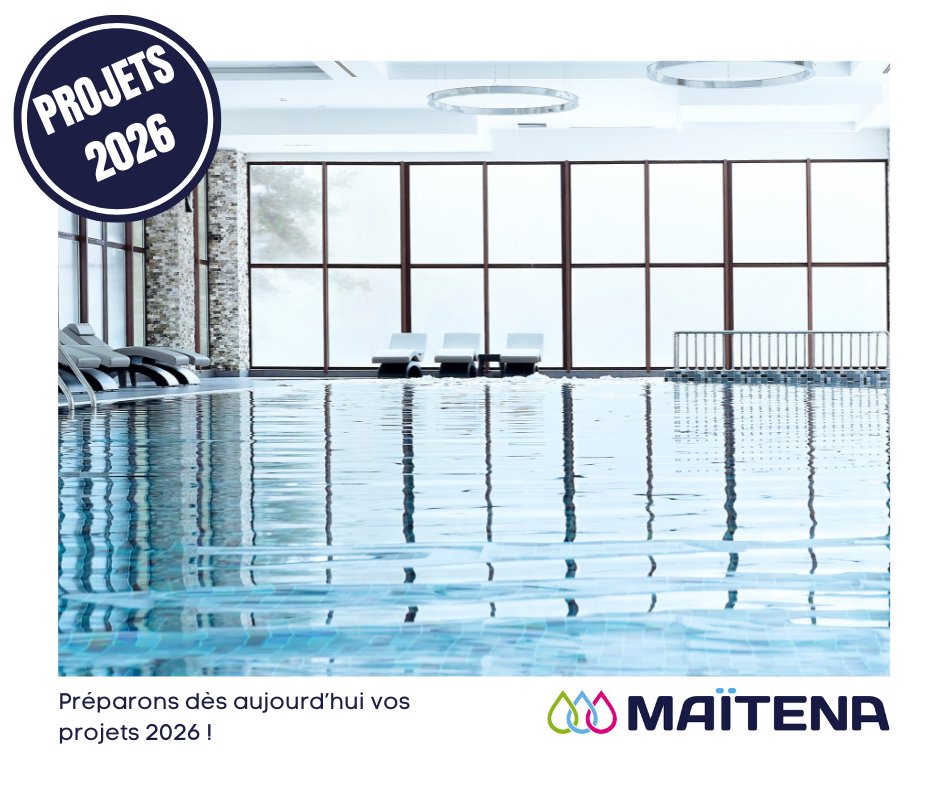 MAITENAaqua's tweet image. [Préparez dès aujourd’hui vos #projets 2026 !]
#Rénovation des locaux techniques de votre #piscine collective ?
Optimisation de la #performance énergétique ?
Amélioration de la #maintenance ?
Création d’un espace #wellness ?

Contactez dès maintenant #MAÏTENA ou le 05 59 23 11 64