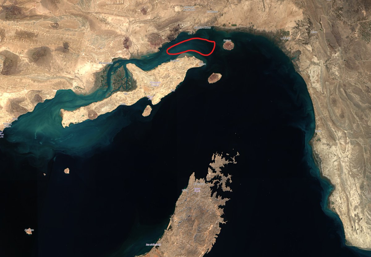 TALARA (9569994) will most likely appear in this red area on tomorrow’s satellite imagery. It is known as the Khuran (or Clarence) Strait, located north of Qeshm Island, Iran. This is where the terrorist-designated IRGC anchors vessels they have hijacked in international waters.