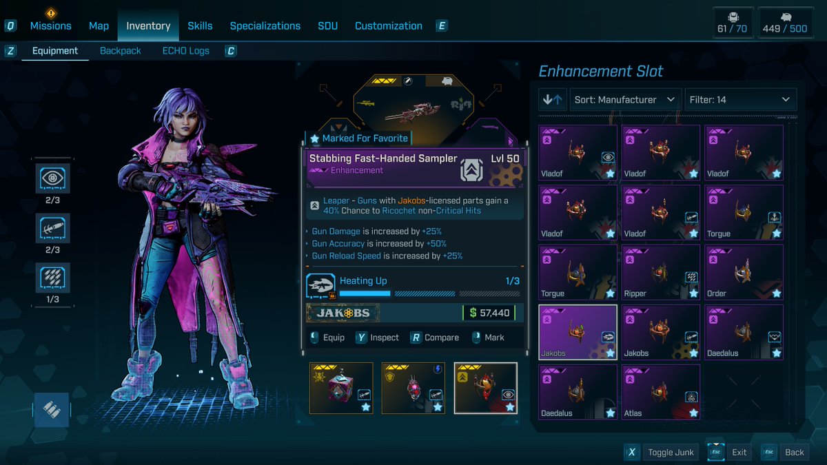 Lazy_Data's tweet image. Ok but what if loyalty rewards gave enhancements for that manufacturer instead. Blue through Legendary like other boxes. 

&quot;Hey thank you for using our guns, use this to make them better!&quot;