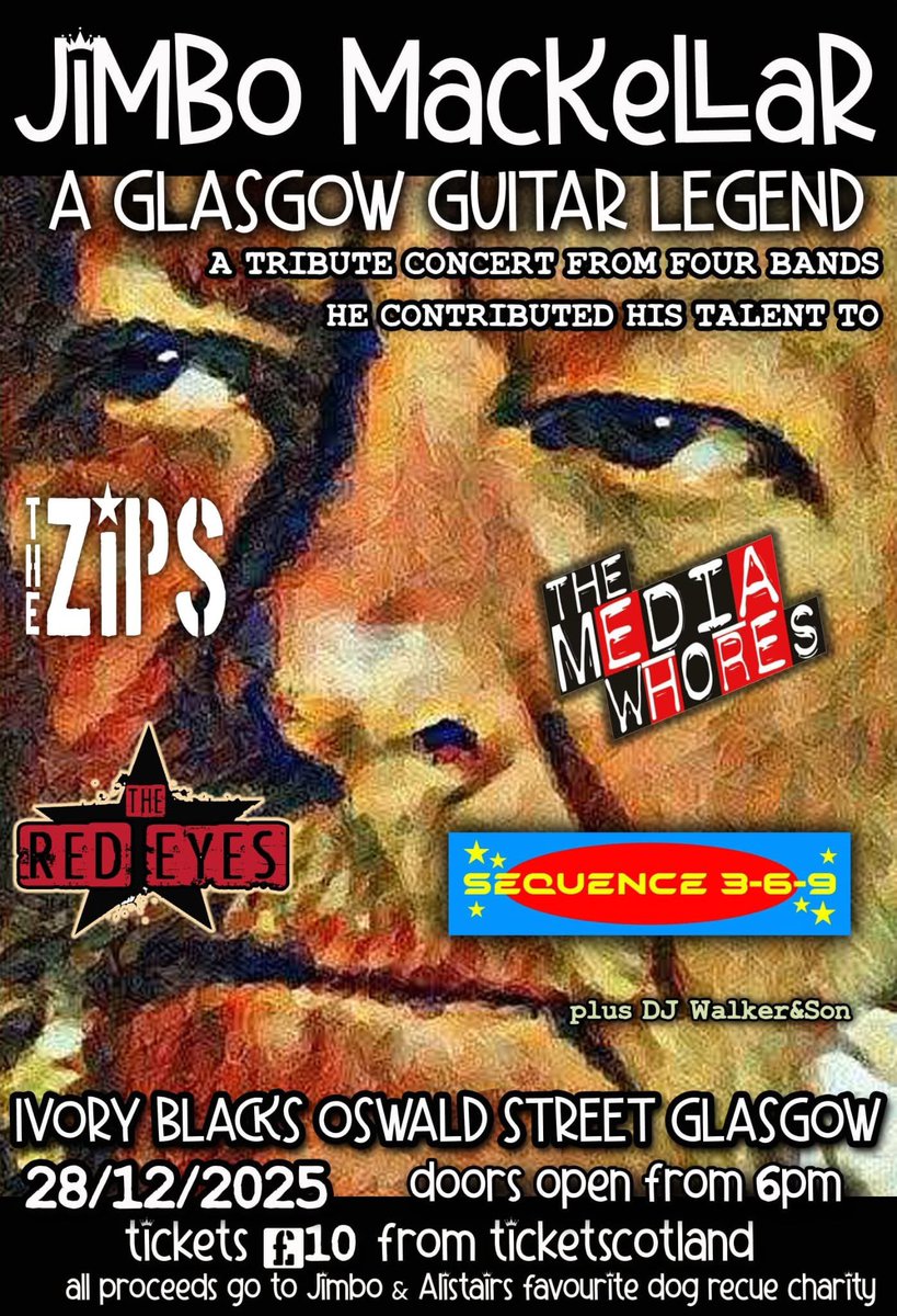MediaWhoresband's tweet photo. Nice memorial to our former guitarist, Jimbo MacKellar, in the current edition of #ViveLeRock magazine.
Remember thereโs a gig in memory of Jimbo on Sunday 28 December in Glasgow at #IvoryBlacks featuring . . .
https://t.co/SnL25MnJ5Y https://t.co/hLzaEXwTST