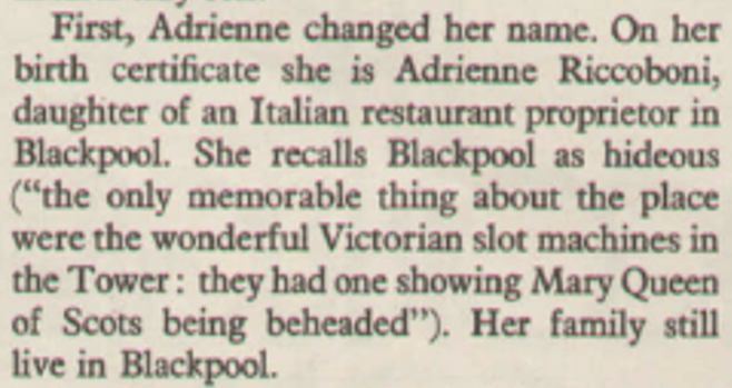 mcsd87508259's tweet photo. @RodneyMarshall1 @abnerpuddis Perhaps it's simplest to say that Adrienne Corri was actually from Blackpool - sort of... article from 1971: https://t.co/ANJeKHnmDQ