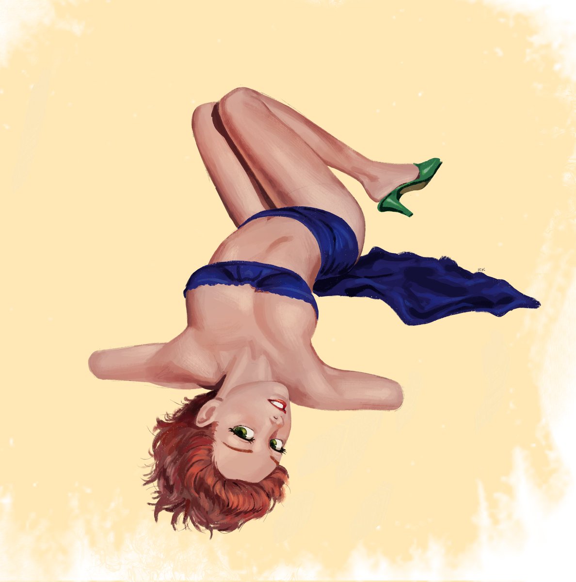 RazorKade's tweet photo. Rin pinup 

#katawashoujo https://t.co/PJUhg9Htav