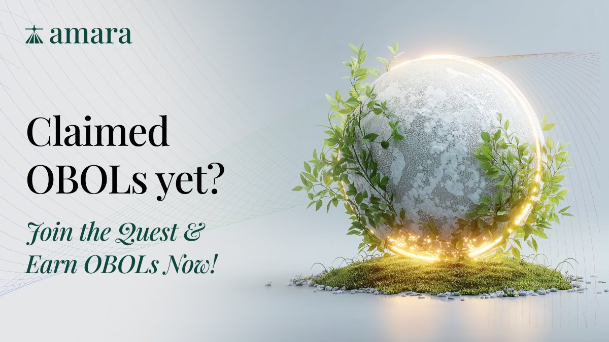 Claimed your OBOLs yet?👀

Your sustainability journey is just getting started.

Complete quests, earn OBOLs &amp; climb the leaderboard as Amara unlocks the next chapter of green innovation.

🔗 Join the Quest &amp; Earn OBOLs Now!
👉quest.dioneprotocol.com