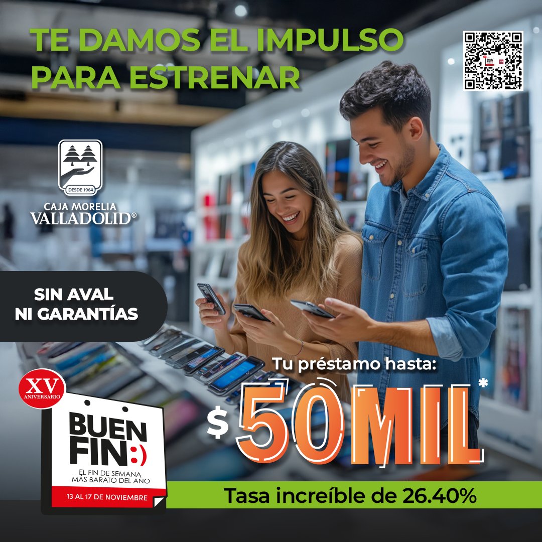 💚✨ El momento de estrenar es ahora.​
 Aprovecha esta temporada especial y cumple ese plan que has estado posponiendo.​
Con Tu Caja, obtén el impulso que necesitas para hacerlo realidad, sin aval ni complicaciones 🙌​

Acude a tu sucursal más cercana y solicita tu crédito de