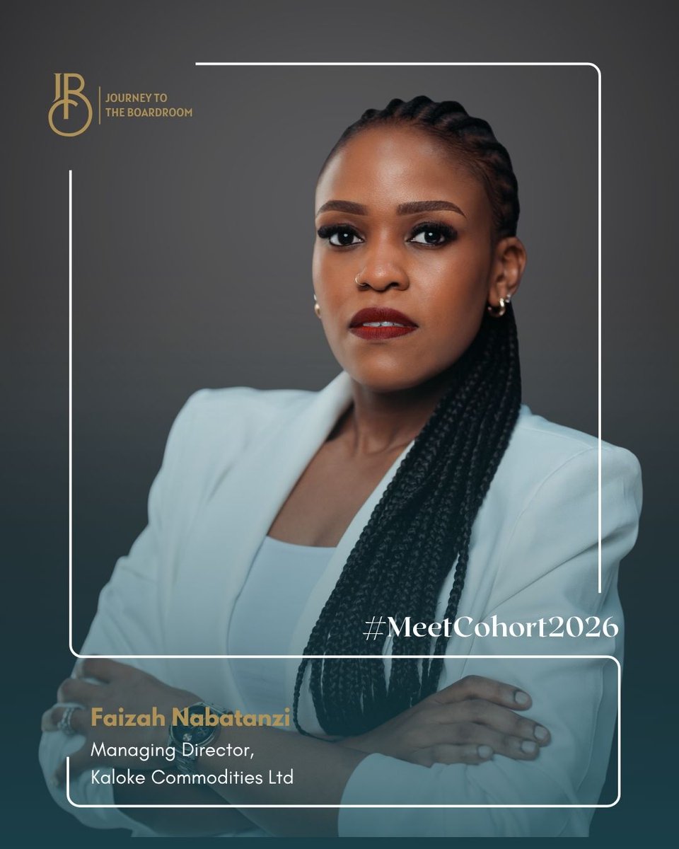 Congratulations to Faizah Nabatanzi for joining Cohort 2026 of <a href="/JTBoardroom/">Journey To The Boardroom</a> 

She is a supply chain &amp; operations leader driving strategic transformation across logistics, procurement, manufacturing &amp; distribution management &amp; is the MD at Kaloke Commodities Limited.

#JTB2026