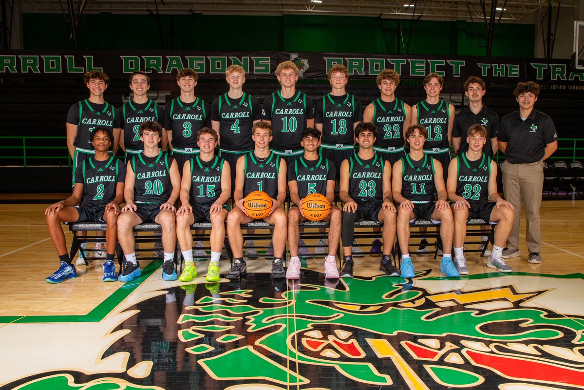 🔥DRAGON HOOPS GAME DAY🔥
🆚 Plano West
⏰ V 7:30; JV 6:15; 9🟢 5:00; 9⚫️ 6:15
📍 Carroll Senior HS
🐲🏀 #5for1