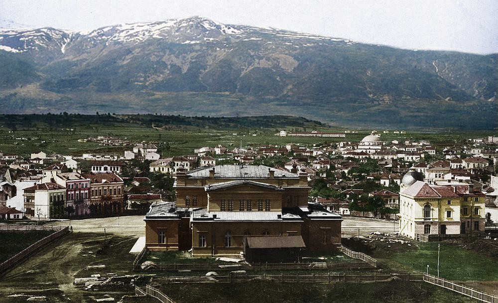 Sofia of Old, c. 1895. The Old Parliament Building at the center.