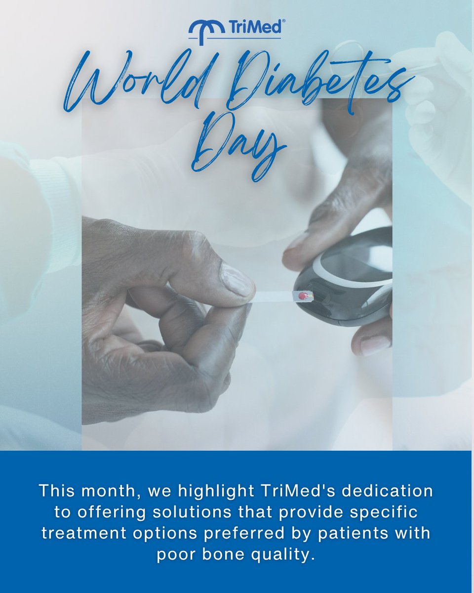 🦶 Foot health is especially critical for patients with diabetes, where complications can lead to fractures, deformities, or non-healing wounds.

#WorldDiabetesDay #TriMedOrtho #ASETFootPlating #FootAndAnkle #Orthopedics
