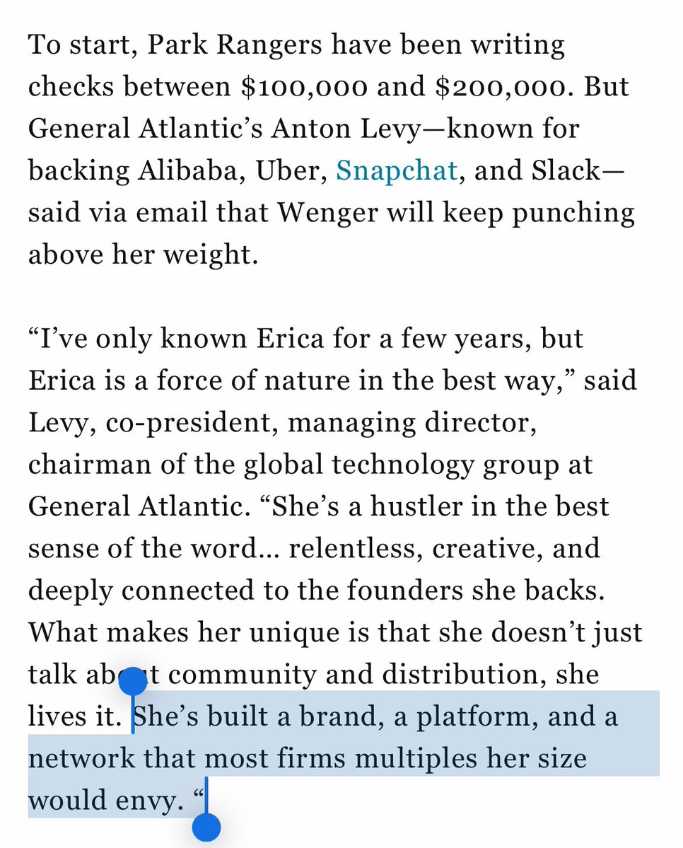 The best funds and companies understand distribution is a moat. 

It’s clear @erica_wenger is rewrit