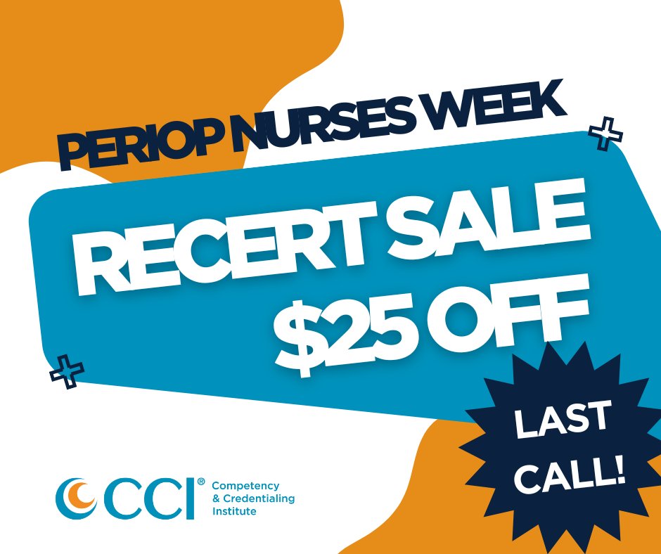cci_nurses's tweet image. Our Periop Nurses Week Recert SALE is ending TOMORROW! ⌛ #certifiednurses #periopnursesweek #recert #careergoals #sale

Save $25 on your recertification—apply in your portal by 11/15. Discount applies automatically at checkout.

bit.ly/4p0Zel4