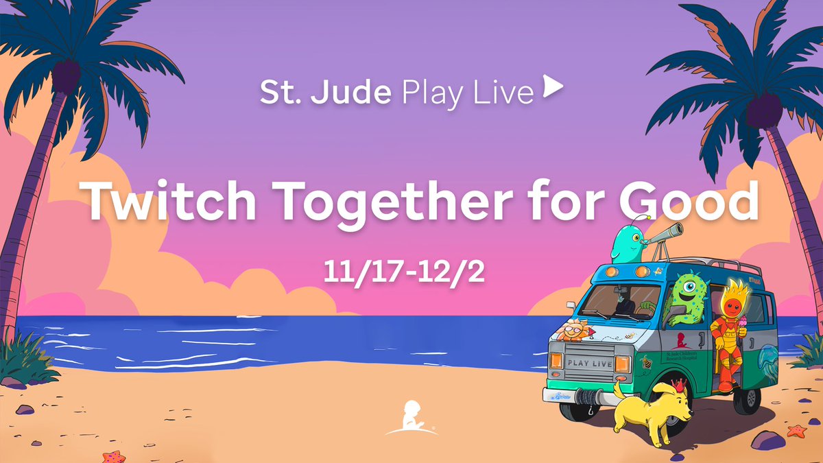 StJudePLAYLIVE's tweet image. Are you fundraising for the kids of @StJude next week?
Let us know below so our friends at @Twitch can stop by! Make sure to have #TogetherForGood in your stream title through 12/2 to be featured on their shelf.
Register: stjude.org/playlivecreati…
Info: blog.twitch.tv/en/2025/10/24/…