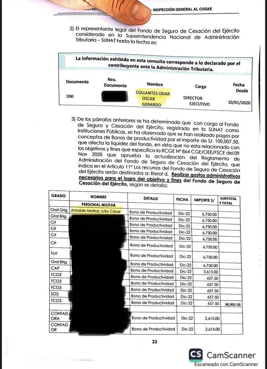 th15oneguy's tweet photo. Documentos filtrados por una fuente interna del Ejército Peruano revelan que Jorge Magno Morán Zorrilla, Julio César Amable Molina y Óscar Collantes Odar desviaron 120,000 soles destinados a los trabajadores civiles en 2022.
Explicación completa en mi Instagram y TikTok https://t.co/ysbc3UJxF8