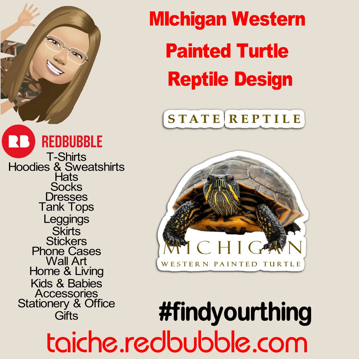 TaicheTees's tweet photo. Michigan Western Painted Turtle Reptile DesignThe state reptile of MIchigan #taiche #redbubble #Michigan #MichiganState #TurtleTuesday #realism #realistic #turtle #animal #animals #turtles #michiganday #nationalmichigangay #paintedturtle #michiganmom https://t.co/EQpuM7zBpV https://t.co/hoGUMKnvxt