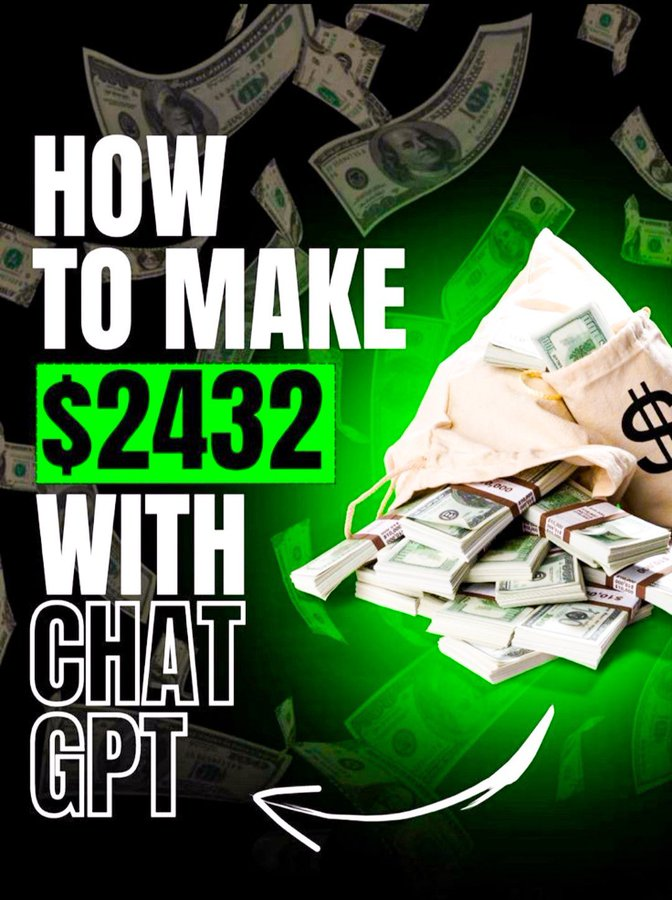 Want to earn $2432/Day❓

Grab my EXCLUSIVE guide with 24 proven ChatGPT prompts to earn $2432/day effortlessly! 💸

All you need:
💻Mobile/PC + Internet
⏰2-3 hours/day
(No Experience Required)

‼️To get it: [FREE]

➝Follow Me <a href="/polash_ai/">Polash Khan</a> [MUST]
➝Like ❤️
➝RT🔃
➝Reply “money ”