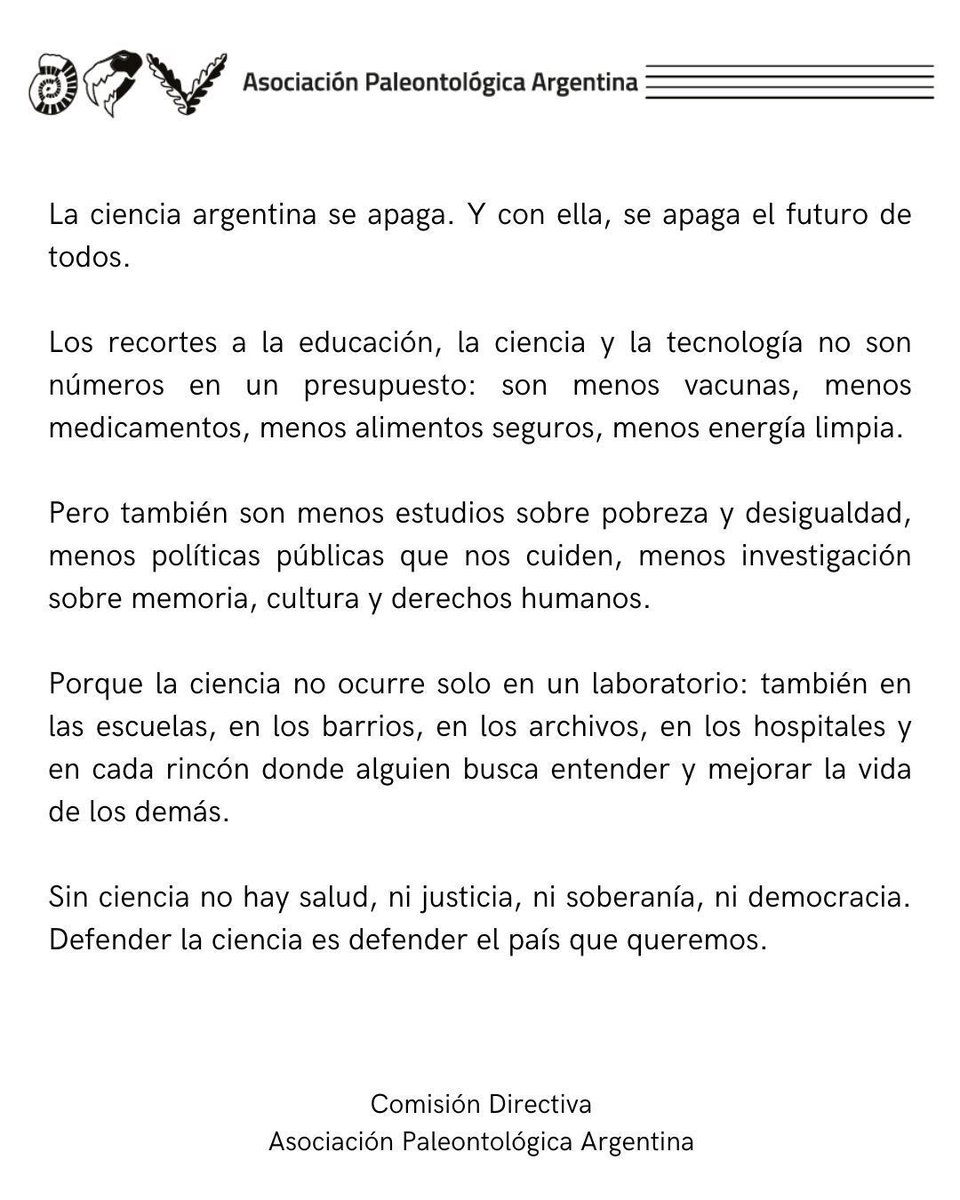 Asociación Paleontológica Argentina (@apaleontologica) on Twitter photo 