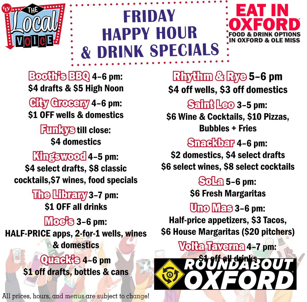 TheLocalVoice's tweet image. EAT IN OXFORD: Friday, November 14, 2025 Food and Drink Options + ROUNDABOUT OXFORD®: Entertainment in Oxford &amp;amp; Ole Miss

thelocalvoice.net/oxford/eat-in-…